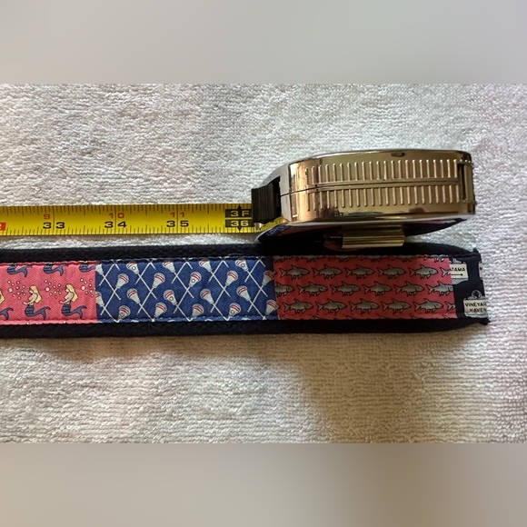 Vineyard Vines 25th Patchwork D-Ring Belt. Size 36 - Picture 5 of 6
